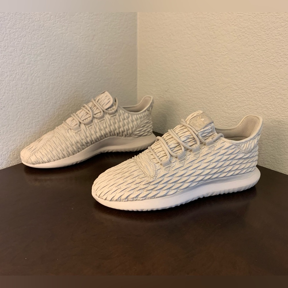 Adidas Tubular Shadow 3D Beige Sneakers BB8820 Ruffled Shoe Men’s Size 10